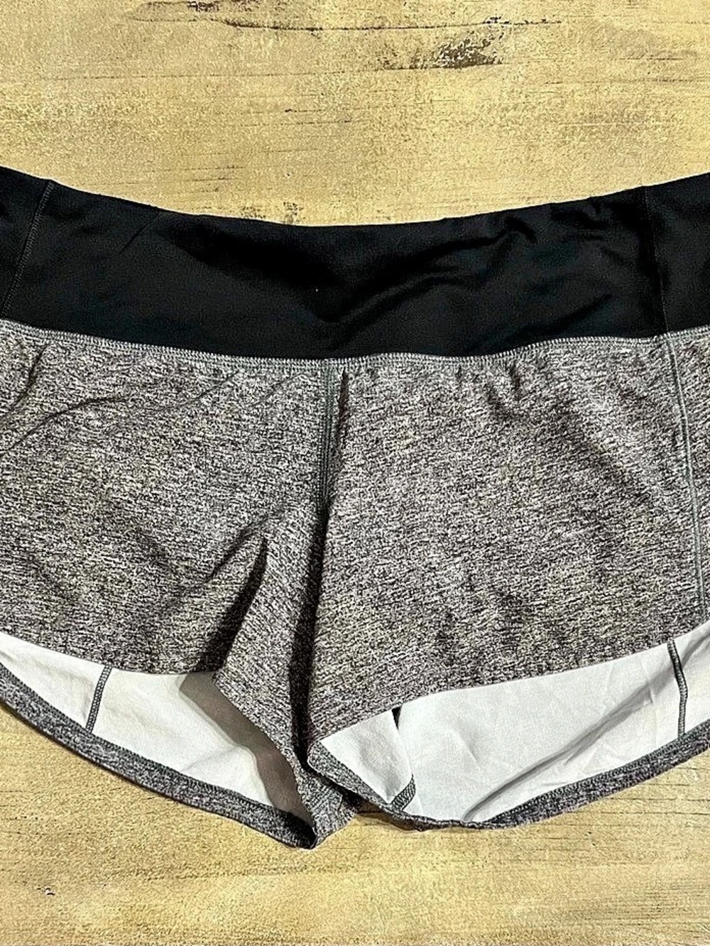 lululemon Speed Up Short Athletic Shorts Gray & Black